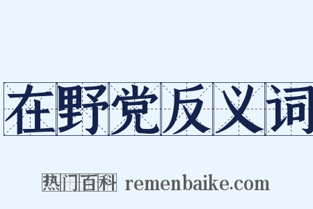 在野党反义词是什么意思的图片